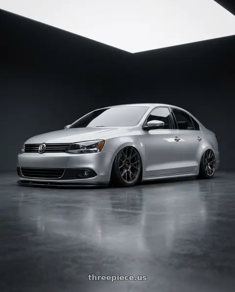 2016 Volkswagen Jetta with Konig Ampliform 5x112 18x8.5+43 Dark Metallic Graphite wheels