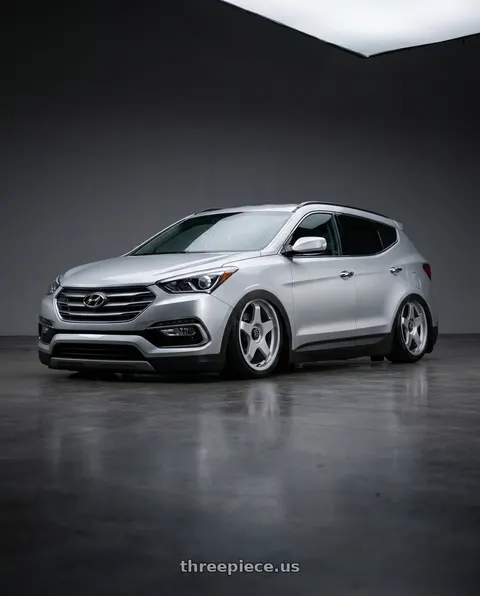 2018 Hyundai Santa Fe Sport with fifteen52 CHICANE 5x108 / 5x112 19x8.5 +45 SPEED SILVER (GLOSS SILVER) wheels