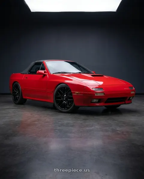1989 Mazda RX-7 with Gear Off Road 768B 5x114.3/5x127 20x10 -19 Gloss Black wheels