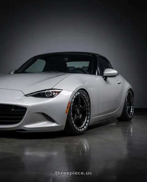 2021 Mazda MX-5 Miata with Forgestar D5 Beadlock 5x114.3 17x10 +50 Gloss Black Machined wheels