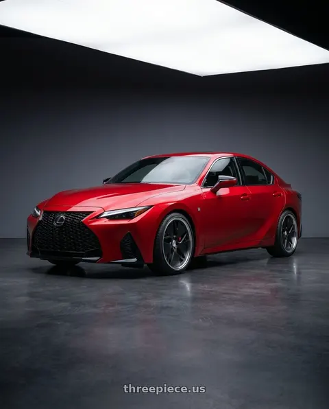 2026 Lexus IS350 with Work Gnosis Cvd 5x114.3 19x8.5+45 O Disk Matte Black wheels