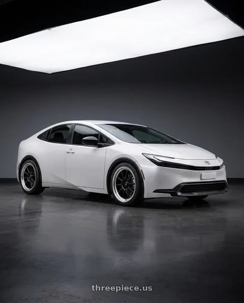 2024 Toyota Prius with Konig Countergram 5x114.3 17x8+38 Matte Black / Matte Machined Lip wheels