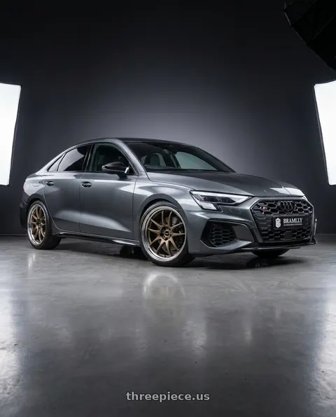 2022 Audi S3 with Work Cr 2P 4x100 17x10.0 +0 Matte Bronze wheels