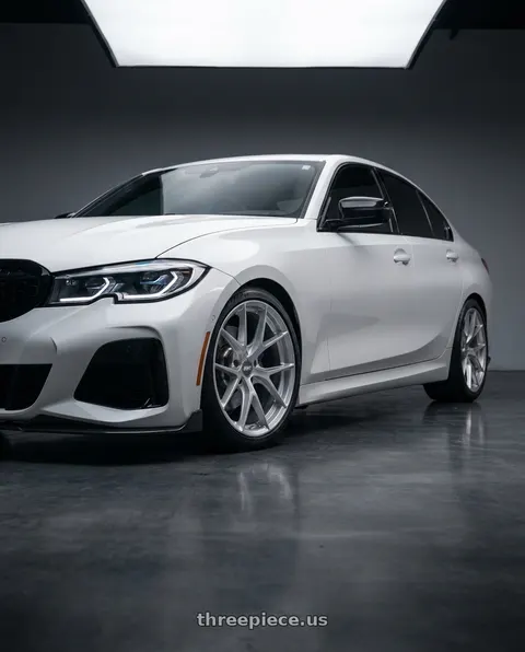 2020 BMW M340i with ESR Wheels FORGETECH SERIES RF2 5x112 18x9.5 +35 Hyper Silver wheels