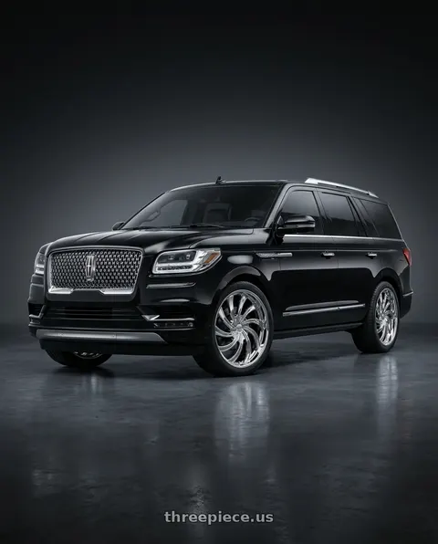 2025 Lincoln Navigator Black Label with ECLIPSE 104 6X135/6X139.7 24x9.5 +25 CHROME wheels