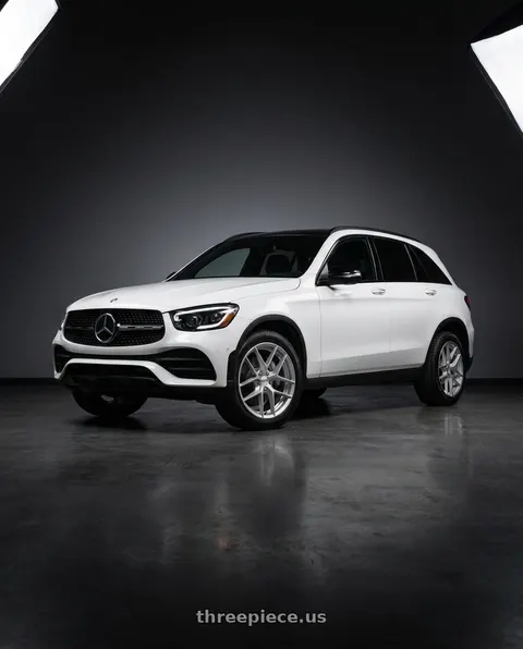 2022 Mercedes-Benz GLC300 with Rotiform 1PC R133 FLG 5X114.3 19X8.5 +45 GLOSS SILVER wheels