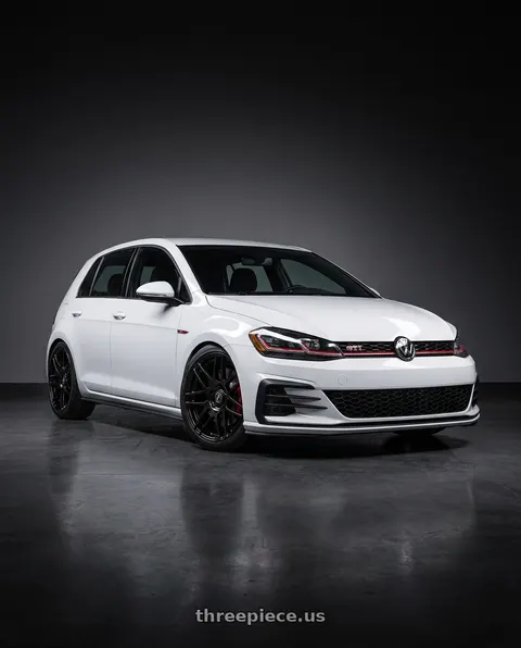 2021 Volkswagen GTI with Forgestar F14 5x112 18x8.5 +45 Gloss Black wheels