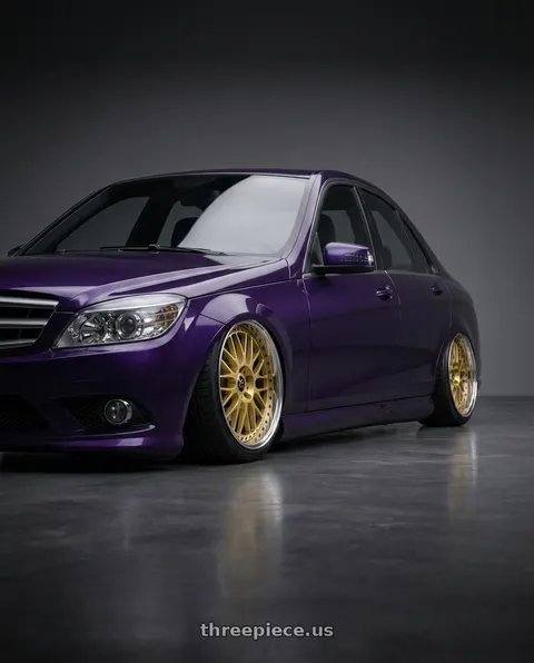 2010 Mercedes-Benz C300 with Work Vs-Xx 5x112 18x8.5+57 A Disk Gold wheels