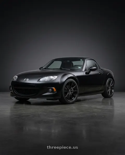 2013 Mazda miata PRHT Grand with Konig Oversteer 5x114.3 17x8+45 Gloss Black wheels