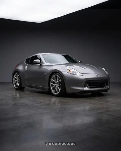 2009 Nissan 370Z with BBS CI-R 5x120 19x10.5 +35 Platinum Silver Polished Rim Protector wheels