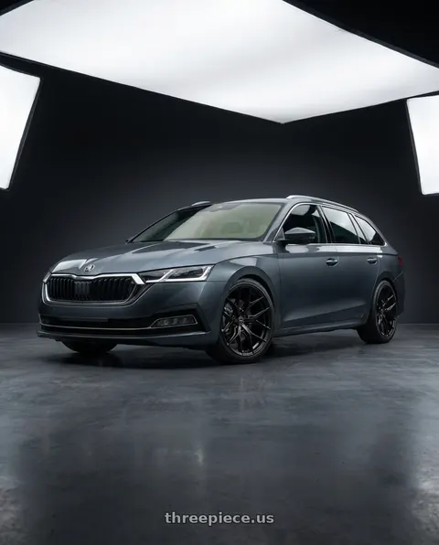 2023 Octavia Combi with VOSSEN HF6-4 6X139.7 18x9 +0 SATIN BLACK wheels