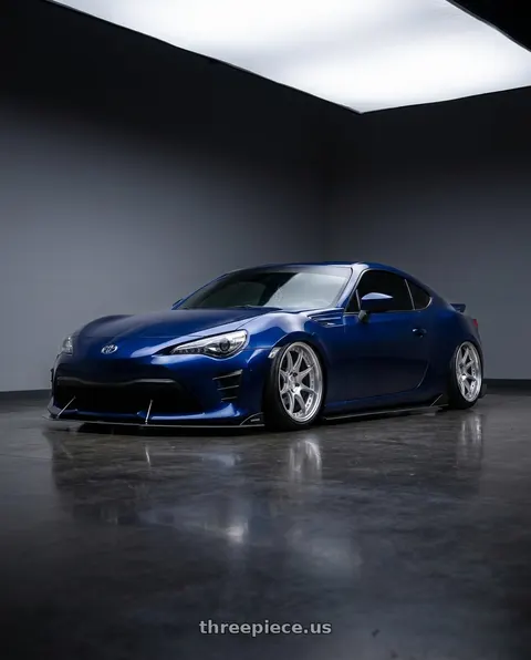 2017 Toyota 86 with Aodhan DS07 5x100 18x8.5+35 Silver w/Machined Face wheels