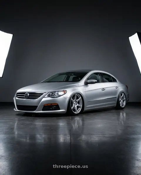 2015 Volkswagen CC with Kansei K11S Tandem 5X112 19x10.5 22 Hyper Silver wheels