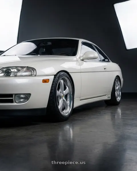 1992 Lexus SC400 with Work Wheels VS-KF 5x114.3 18x9.5+35 Light Grey Silver L Disk FULL REVERSE wheels