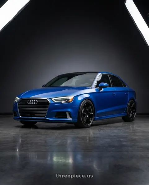 2017 Audi A3 with Advan RGIII 4x100 18x7.0+42 Gloss Black wheels