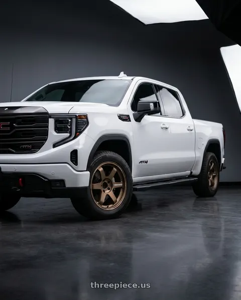 2024 GMC Sierra AT4 with Volk Racing TE37SB 6x139.7 18x8.5+29 Bronze wheels