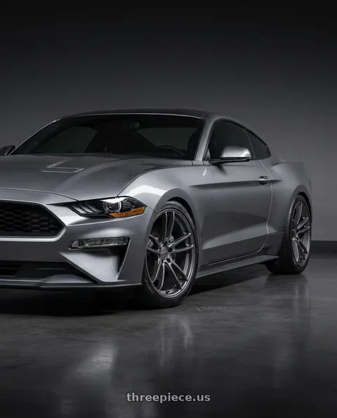 2021 Ford Mustang GT with American Racing AR941 MACH FIVE 5X114.3 20X10 +40 GRAPHITE wheels