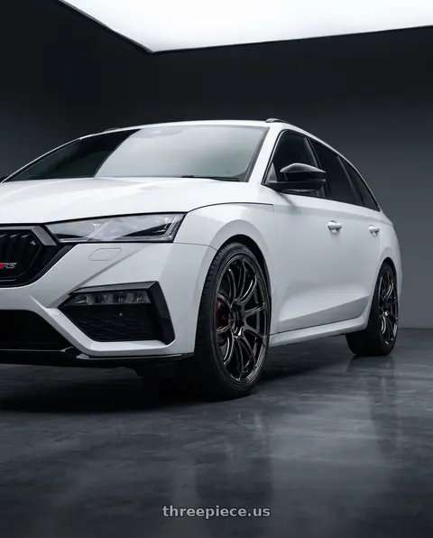2023 Octavia combi rs  with Advan Racing RSIII 5x112 19x8.5 +45 BLACK CHROME wheels