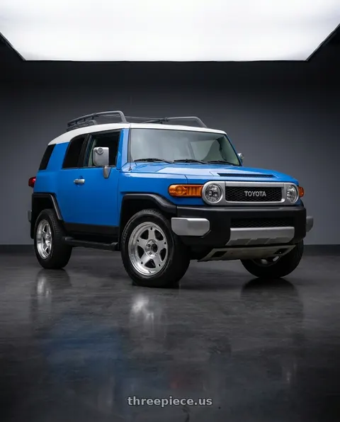2007 Toyota FJ Cruiser with Volk Racing RAYS 05X 5x150 17x8+0 Diamond Silver / Full DC wheels