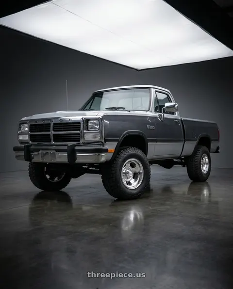 1992 Dodge W250 with US Mag 1PC U101 INDY 5X101.6 15X7 -5 HIGH LUSTER POLISHED wheels