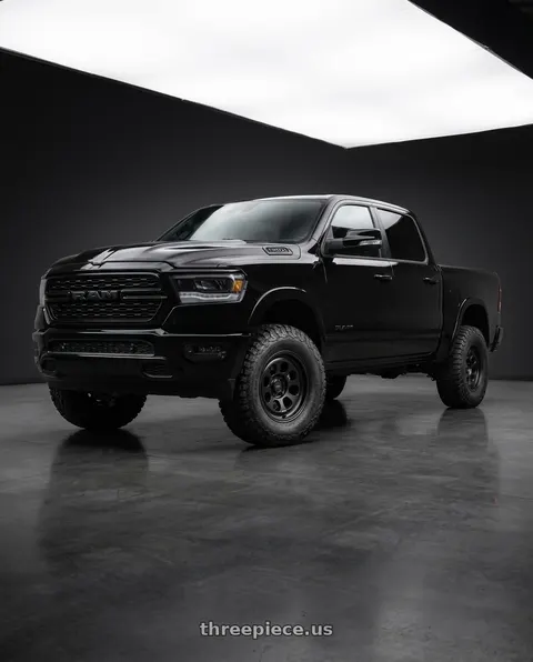 2025 Ram 1500 Lone Star with Volk Racing RAYS 08X 6x139.7 18x8.5+25 Diamond Black wheels