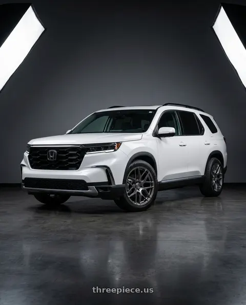 2023 Honda Pilot Touring with MRR FS1 5x120 20x8.5  +35 Gloss Gun Metal wheels
