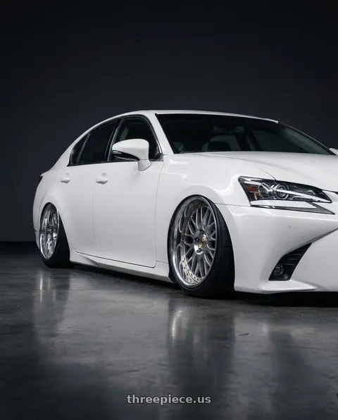 2016 Lexus GS350 with Work Vs-Xx 5x114.3 19x9.5+17 T Disk Light Grey Silver wheels