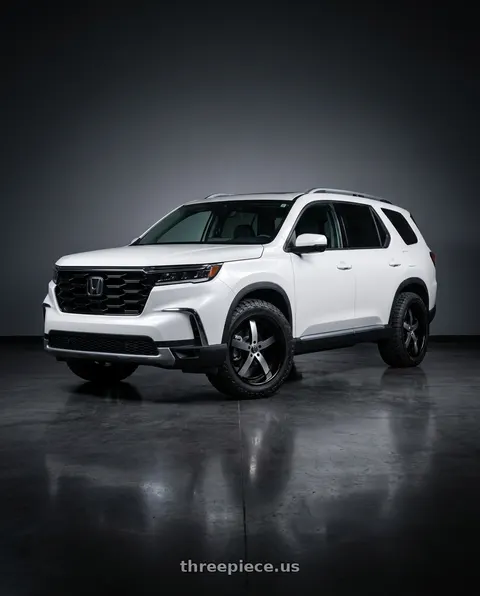 2023 Honda Pilot Touring with MARQUEE WHEELS M5330B 5x120 20x9+30 BLACK / MACHINED wheels