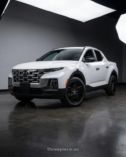 2024 Hyundai Santa Cruz XRT with Heritage Wheel Sakura MonoC 5x114.3 18x8.5 +35 Black wheels