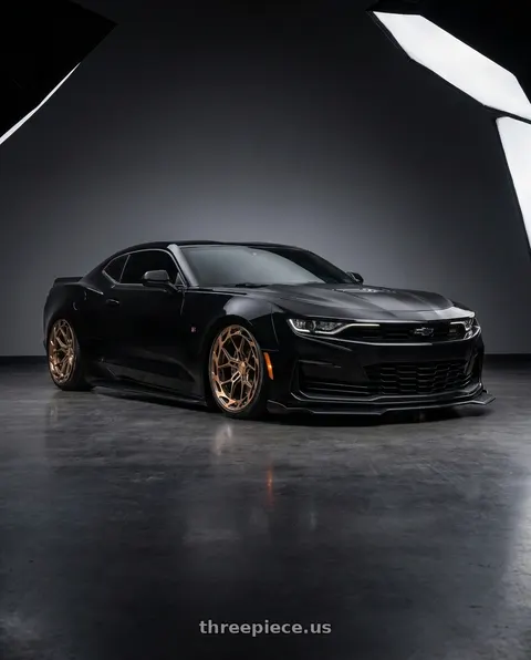 2020 Chevrolet Camaro SS with Rohana RFX19 5x120 19x8.5 +35 Machine Bronze wheels