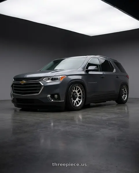 2020 Chevrolet Traverse with Vision Off-Road 111 Nemesis 6x139.7 17x9-12 Matte Black Machined Face wheels