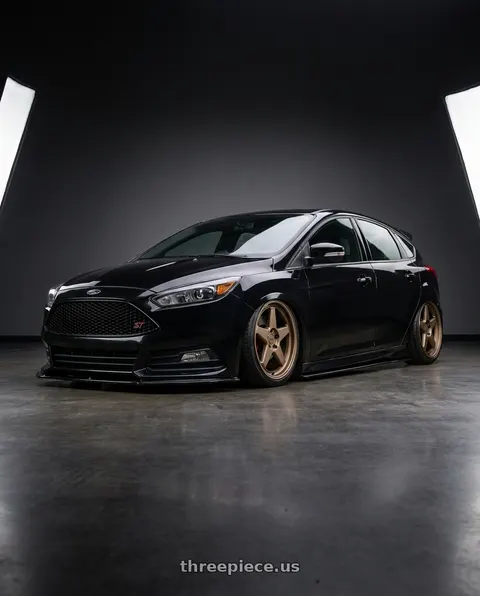 2017 Ford Focus ST with KATANA RACING KR03 5x108 18x8 +40 Matte Bronze wheels