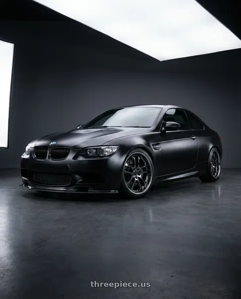 2008 BMW M3 with Ssr Agle Minerva 5x114.3 19x7.5+55 SL Disk Super Black Coat wheels