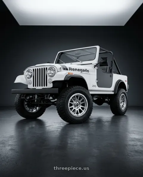 1977 Jeep CJ7 with Scale 4X4 Bandit II 5x139.7 15x8.0 -19 Machined Clear Coat wheels