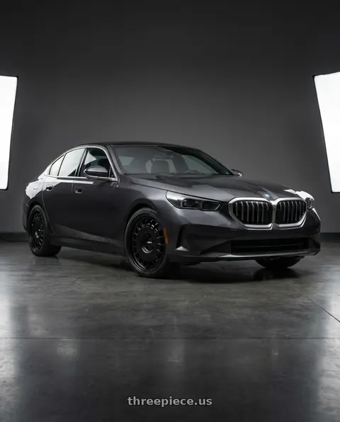2024 BMW i5 with Rotiform RC205 PMF 5X120 20x10 +40 MATTE BLACK wheels