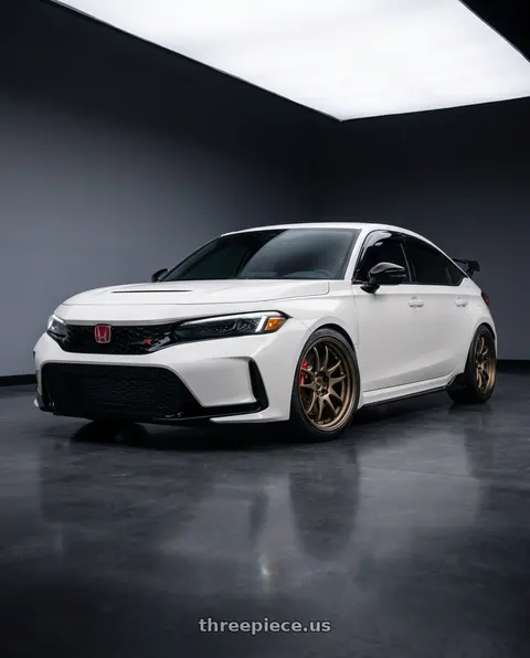 2025 Honda Civic Type R with Work Cr 2P 5x120 19x9.5 +38 Matte Bronze wheels