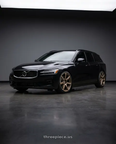 2020 Volvo V60 with Work Emotion T7r 5x108 18x8.5 +38 Matte Bronze wheels