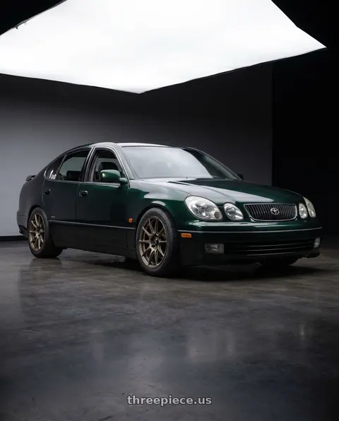 1998 toyota aristo with WedsSport SA-99R 5x114.3 18x9.5+38 Face R / EJ-Bronze wheels