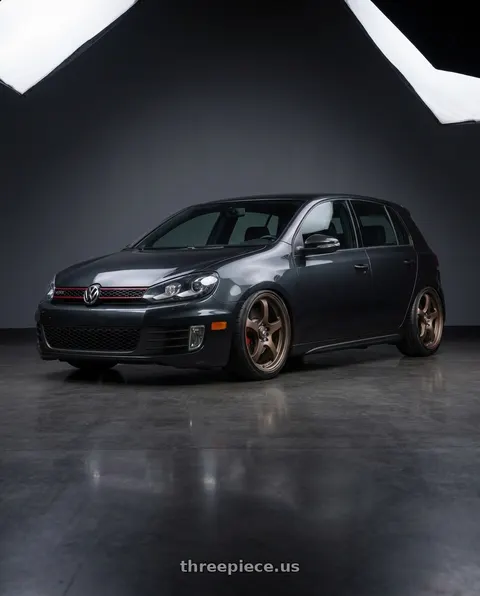 2013 Volkswagen GTI with Motegi MR131 5X114.3 18X9 +35 MATTE BRONZE wheels