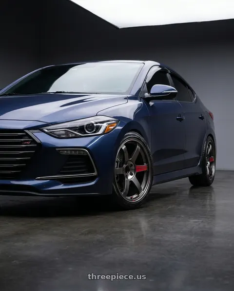2018 Hyundai Elantra Sport with Volk Racing TE37 Saga SL 5x114.3 17x8.0+37 Pressed Graphite wheels