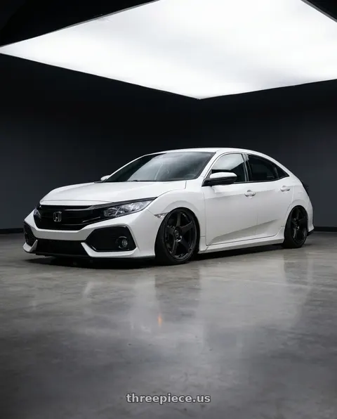 2019 Honda Civic with Ssr Gtv01 5x114.3 19x8.5+38  FLAT BLACK wheels