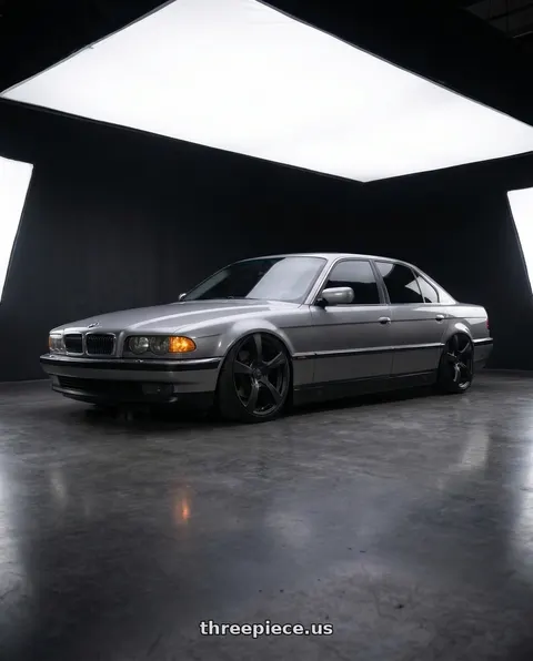 1997 BMW 740iL with TOUREN TR9 3190 5x114.3/5x120 18x8 +20 MATTE BLACK wheels