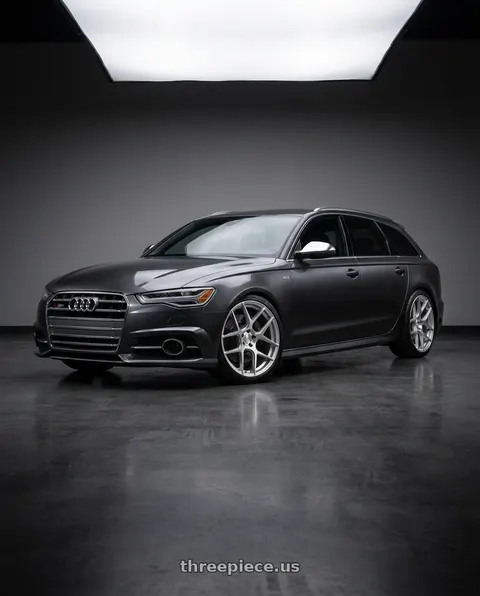 2016 Audi S6 with Aodhan AFF2 5x112 20x9+30 Gloss Silver Machined Face wheels