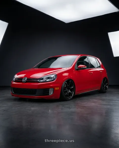 2012 Volkswagen GTI with Advan RGIII 5x112 19x8.5+45 Gloss Black wheels