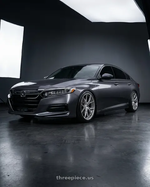 2019 Honda Accord LX with Rohana RFX5 5x114.3 19x9.5+38 Brushed Titanium wheels