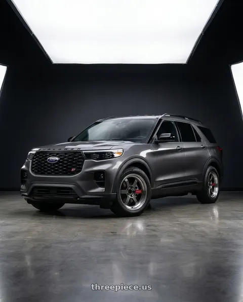 2025 Ford Explorer ST-Line with Volk Racing TE37V 5x114.3 17x9-10 Gunmetal wheels