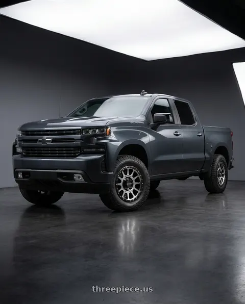 2021 Chevrolet Silverado 1500 LT with Method Race Wheels 305MB NV 6x139.7 17x8.5 +0 MACHINED - MATTE BLACK LIP wheels