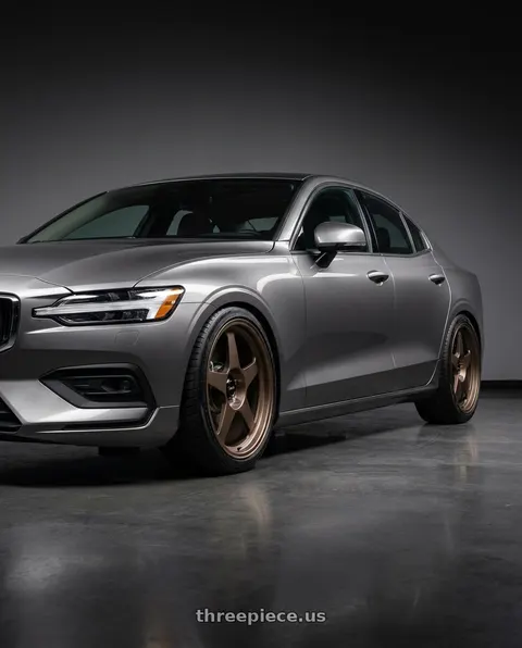 2019 Volvo S60 with R6061 Forged R1 5x108 18X8.5 +35 Matte Bronze wheels