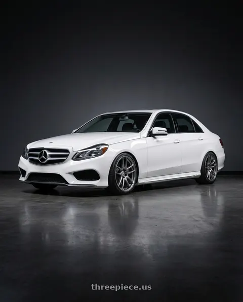 2016 Mercedes-Benz E350 with Work Emotion Cr Kiwami 5x112 19x9.5 +38 Gt Silver wheels