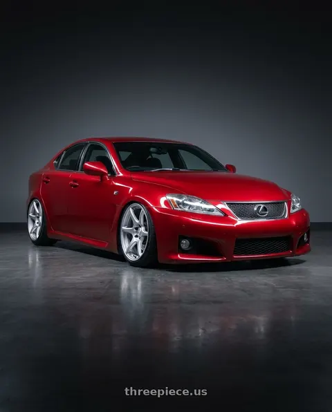 2012 Lexus IS F with Kansei K11S Tandem 5x114.3 19x9.5 22 Hyper Silver wheels